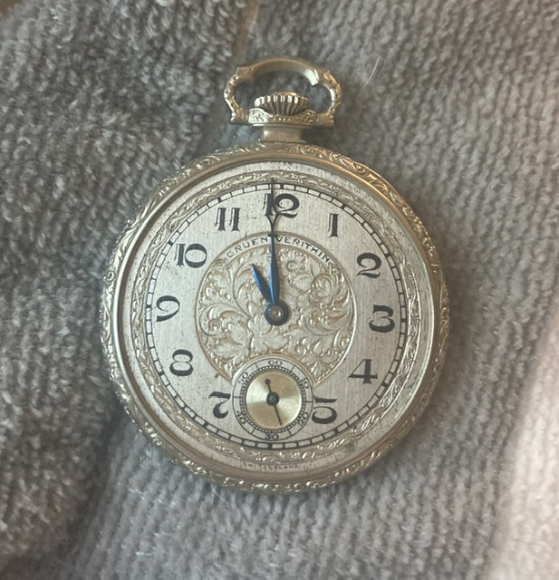 Gruen verithin pocket watch best sale serial numbers