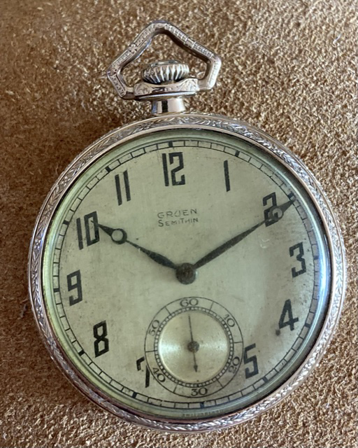 Gruen semithin shop pocket watch